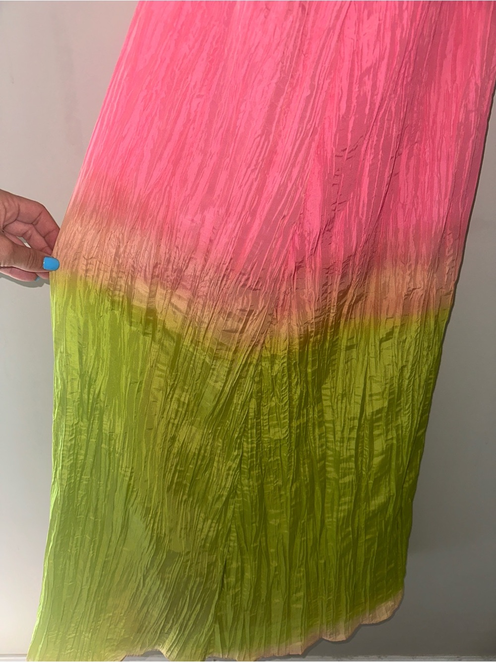 Beautiful Antonio Melani Ombré Pink/Green Textured Maxi Dress - Picture 3 of 5